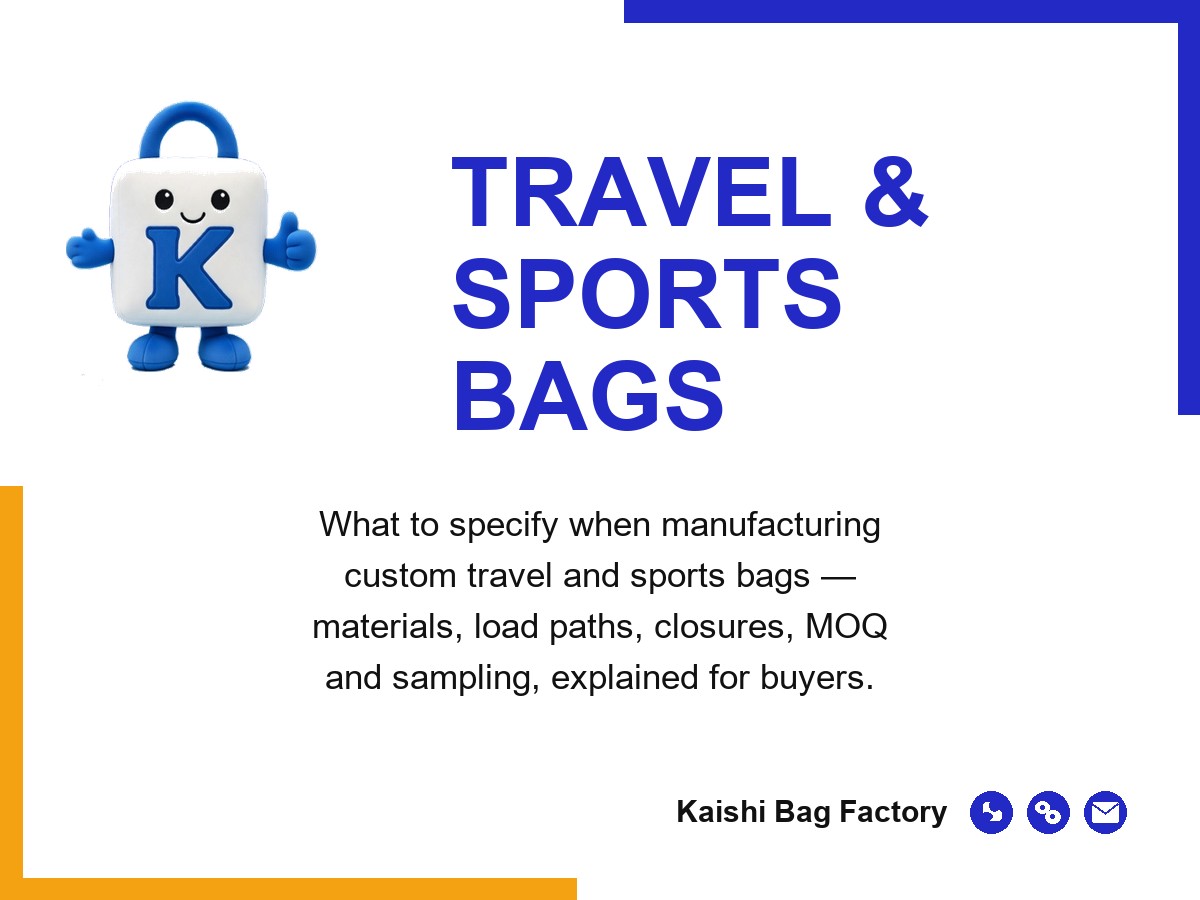 Article cover: Custom Travel and Sports Bags: What Buyers Should Know