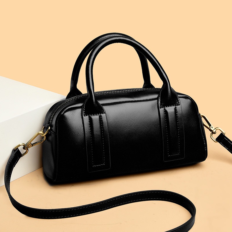 Custom Mini Leather Satchel Bag – Compact Handbag with Shoulder Strap — custom leather bag manufacturing by Kaishi Bag Factory