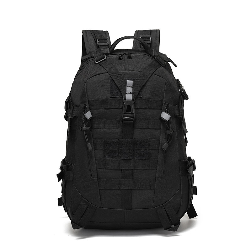 Custom Outdoor Backpack – Lightweight Hiking Pack with Reflective Strip (view 3) — custom tactical backpack by Kaishi Bag Factory