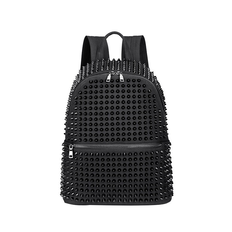 Custom Studded Backpack – Rivet-Decorated Punk Style Daypack — custom backpack manufacturing by Kaishi Bag Factory