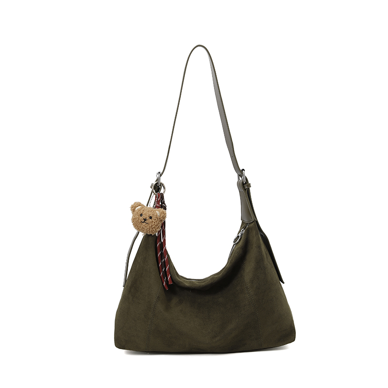 Custom Leopard Print Shoulder Bag – Soft Slouchy Hobo Bag (view 4) — custom bag manufacturing by Kaishi Bag Factory