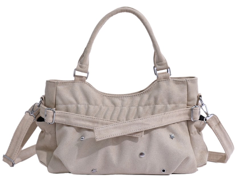 Custom PU Leather Satchel Bag – Structured Handbag with Buckle Straps — custom bag manufacturing by Kaishi Bag Factory