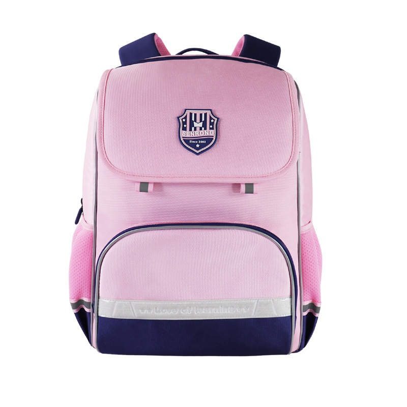 Custom School Backpack – Nylon Colour-Block Ergonomic Backpack — custom school backpack manufacturing by Kaishi Bag Factory