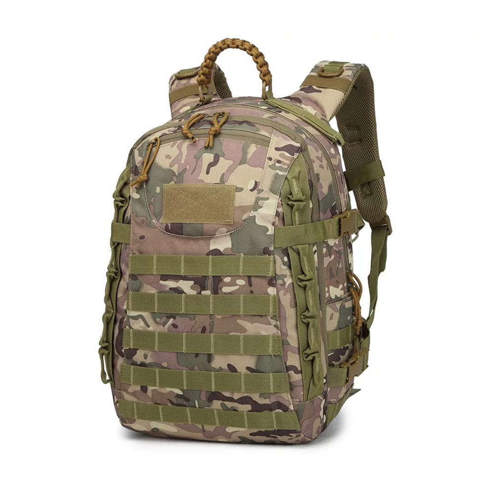 Custom Tactical Backpack – MOLLE Camo Assault Pack with Hydration Compatibility (view 2) — custom tactical backpack by Kaishi Bag Factory