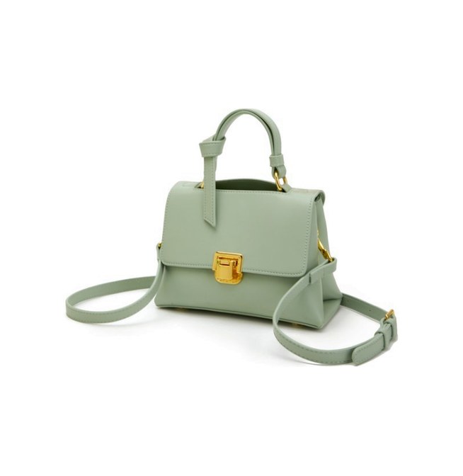 PU Leather Mini Satchel Bag – Top-Handle Handbag with Gold Buckle (view 2) — custom bag manufacturing by Kaishi Bag Factory