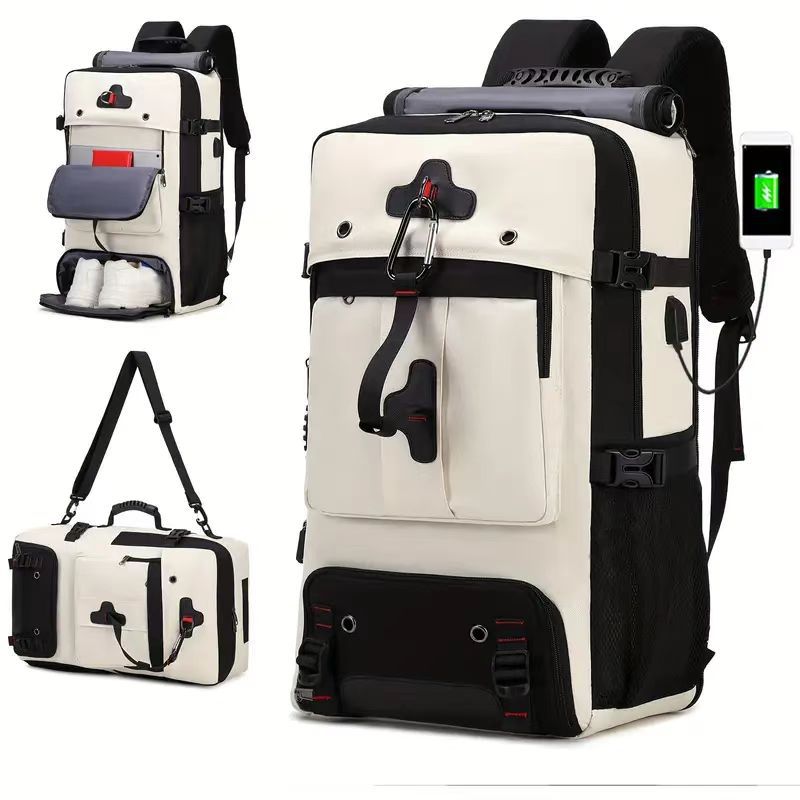 Custom Hiking Backpack – Large Capacity Trekking Backpack with Multi-Pocket Layout (view 4) — custom outdoor backpack by Kaishi Bag Factory