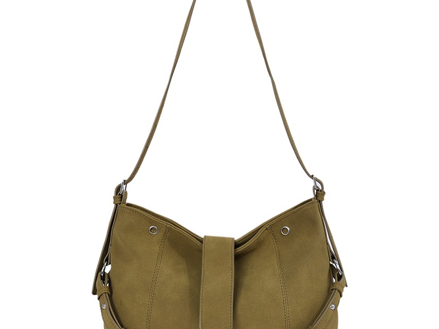 Custom Suede-Look Hobo Bag – Shoulder Bag with Buckle Detail — custom bag manufacturing by Kaishi Bag Factory