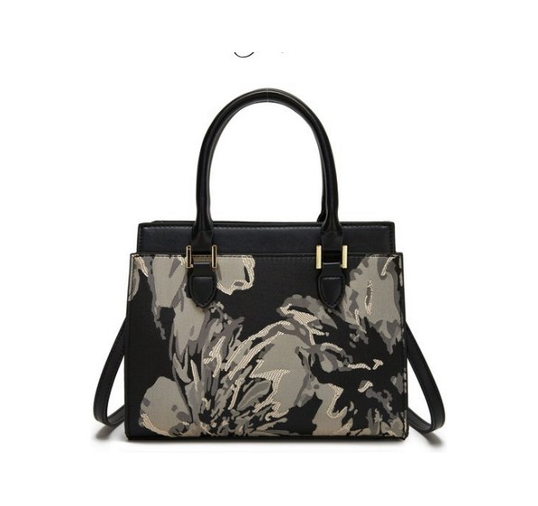 PU Leather Structured Tote Handbag – Top-Handle Satchel with Adjustable Strap & Gold Hardware (view 3) — custom bag manufacturing by Kaishi Bag Factory
