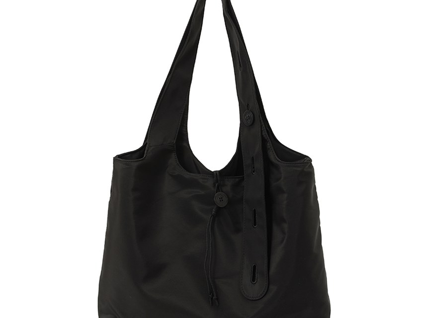 Custom Nylon Tote Bag – Drawstring Shoulder Tote for Daily Use (view 2) — custom bag manufacturing by Kaishi Bag Factory