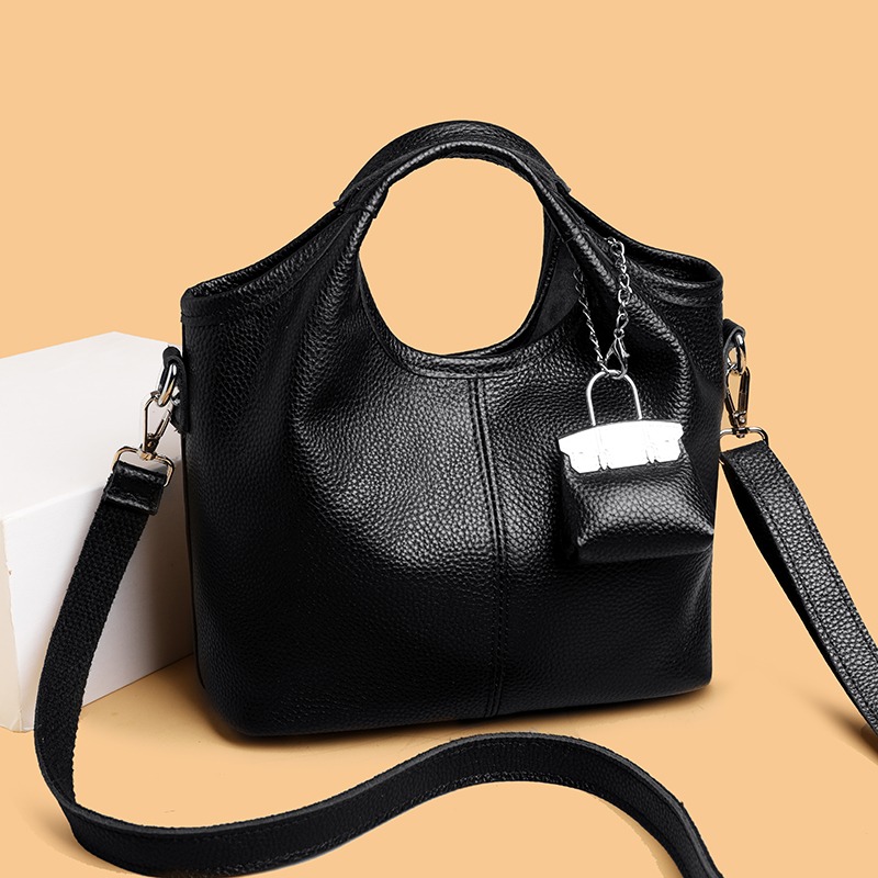 Custom Large Leather Hobo Bag – Slouchy Shoulder Bag with Scarf Charm — custom leather bag manufacturing by Kaishi Bag Factory