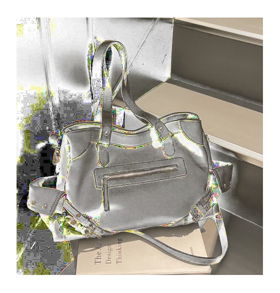 PU Leather Multi-Pocket Tote Bag – Large Capacity Shoulder Bag with Belt Accents & Zipper (view 2) — custom bag manufacturing by Kaishi Bag Factory