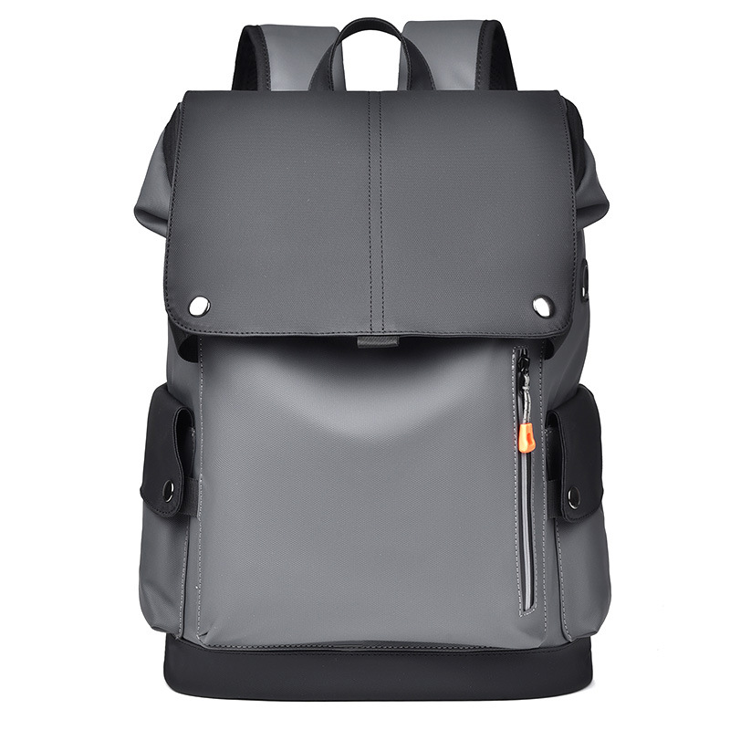 Custom Laptop Backpack – Flap-Top Business Backpack with Buckle Detail — custom laptop backpack manufacturing by Kaishi Bag Factory