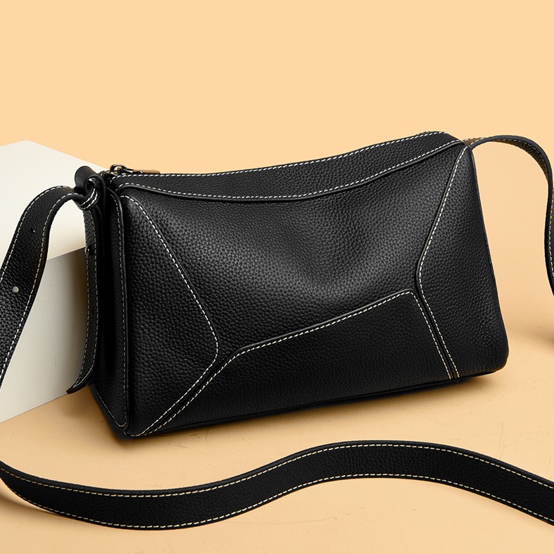 Custom Leather Messenger Bag – Slouchy Crossbody Bag with Adjustable Strap — custom leather bag manufacturing by Kaishi Bag Factory