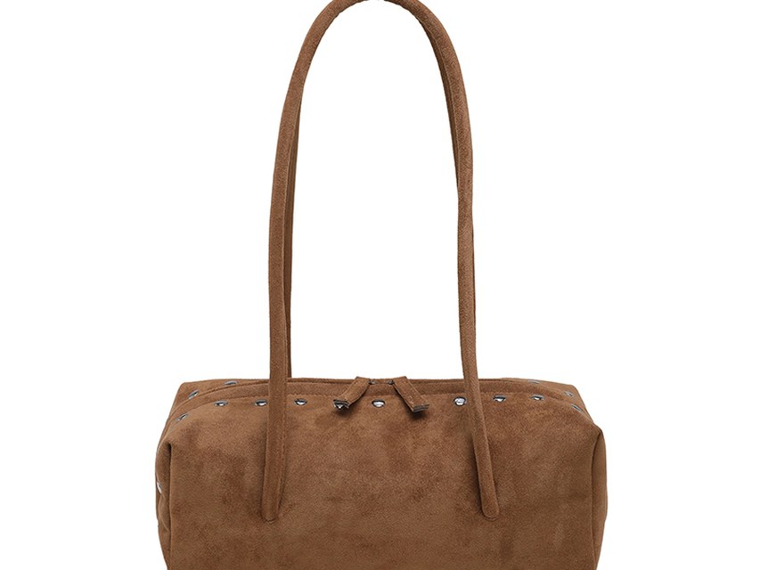 Custom Baguette Shoulder Bag – Structured Handbag with Knot Detail (view 2) — custom bag manufacturing by Kaishi Bag Factory
