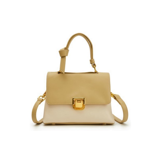PU Leather Mini Satchel Bag – Top-Handle Handbag with Gold Buckle (view 3) — custom bag manufacturing by Kaishi Bag Factory