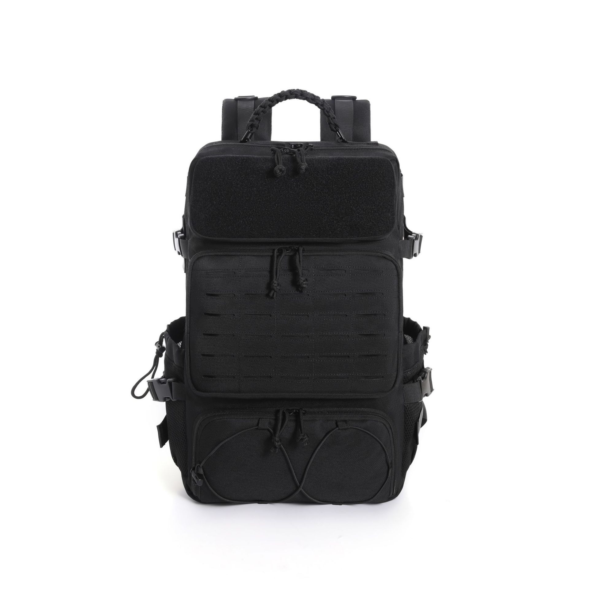 Custom Tactical Backpack 35L – MOLLE Storage Backpack with Zip Compartments (view 2) — custom tactical backpack by Kaishi Bag Factory
