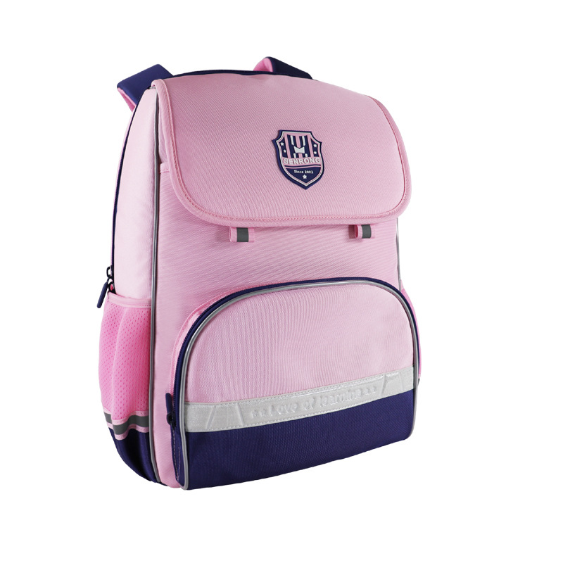 Custom School Backpack – Nylon Colour-Block Ergonomic Backpack (view 4) — custom school backpack by Kaishi Bag Factory