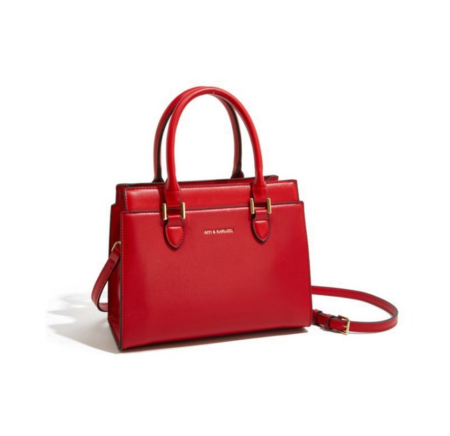 PU Leather Structured Tote Handbag – Top-Handle Satchel with Adjustable Strap & Gold Hardware — custom bag manufacturing by Kaishi Bag Factory