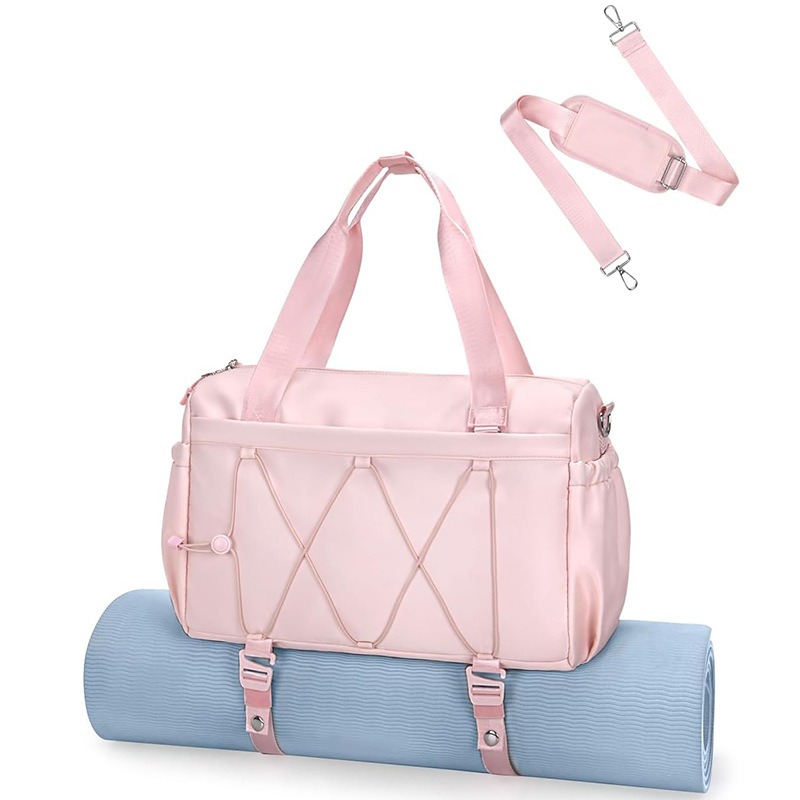 Custom Gym Tote Bag – Sports Holdall with Yoga Mat Straps — custom yoga bag manufacturing by Kaishi Bag Factory