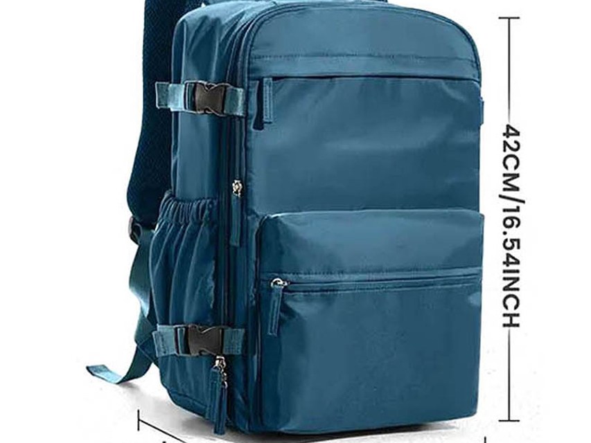 Custom Compression Laptop Backpack – Expandable Travel Backpack — custom laptop backpack manufacturing by Kaishi Bag Factory
