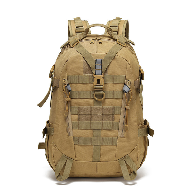 Custom Outdoor Backpack – Lightweight Hiking Pack with Reflective Strip (view 2) — custom tactical backpack by Kaishi Bag Factory