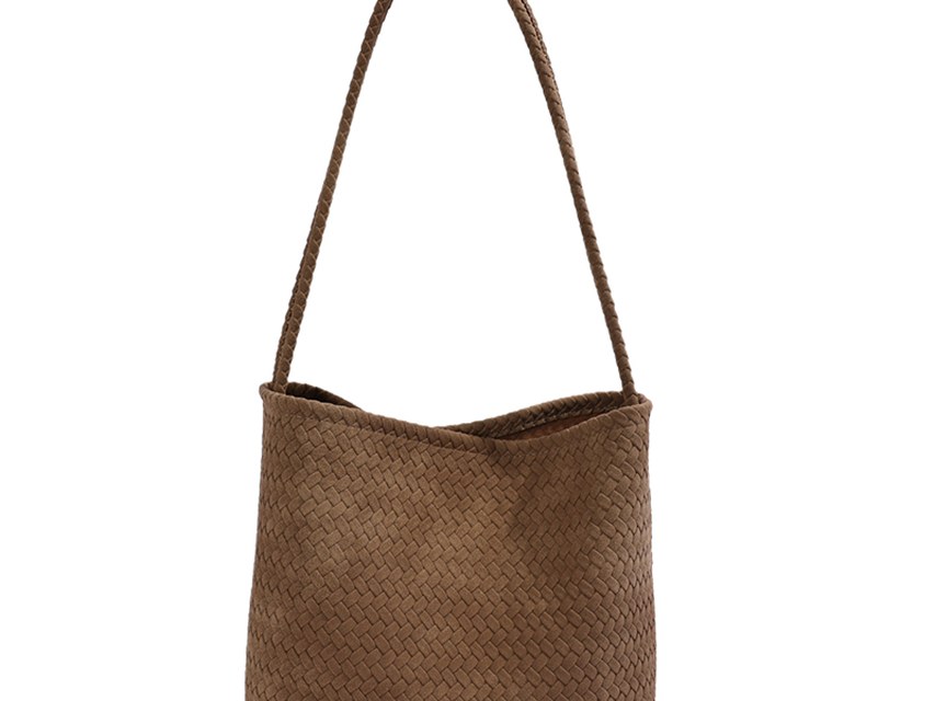 Custom Woven Suede-Look Bag – Slouchy Shoulder Bag — custom bag manufacturing by Kaishi Bag Factory
