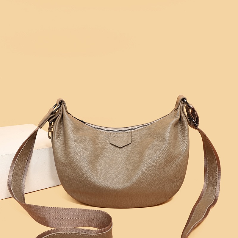 Custom Slouchy Leather Hobo Bag – Soft Shoulder Bag with Twin Straps (view 3) — custom leather bag manufacturing by Kaishi Bag Factory