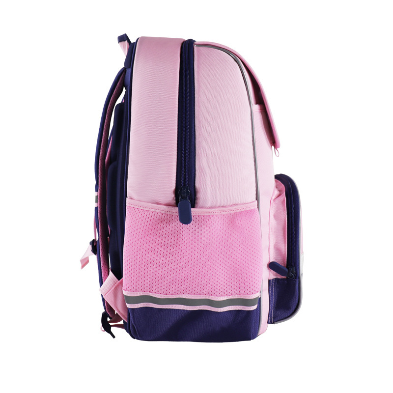 Custom School Backpack – Nylon Colour-Block Ergonomic Backpack (view 2) — custom school backpack by Kaishi Bag Factory