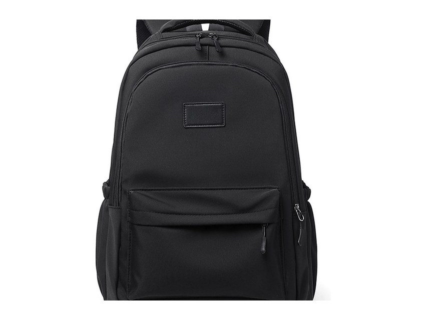 Custom Casual Backpack – Daily Daypack with Front Pocket and Patch — custom backpack manufacturing by Kaishi Bag Factory