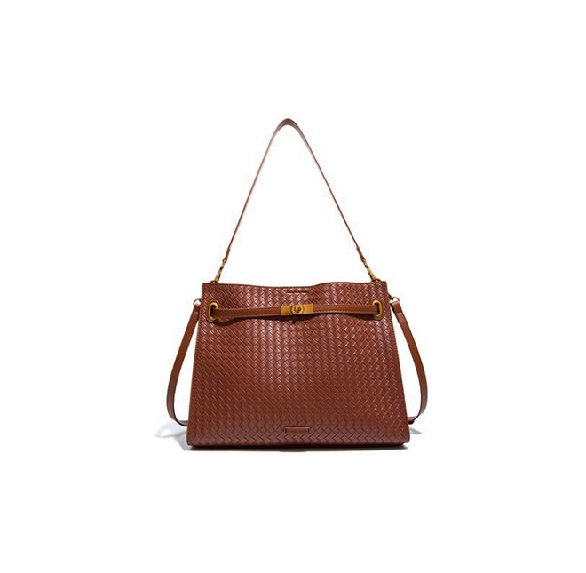 Woven PU Leather Hobo Shoulder Bag – Classic Large Capacity Woven Tote — custom bag manufacturing by Kaishi Bag Factory