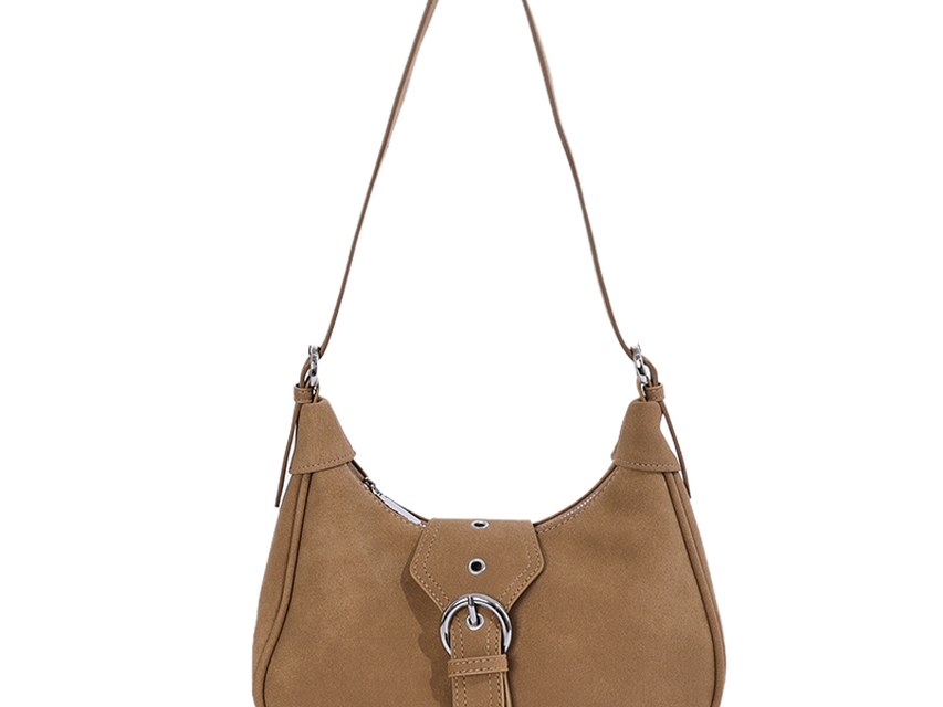 Custom Suede-Look Hobo Bag – Soft Shoulder Bag with Metal Ring (view 4) — custom bag manufacturing by Kaishi Bag Factory