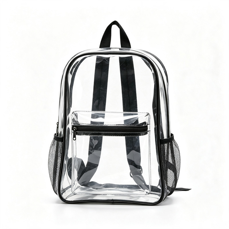 Custom Clear PVC Backpack – Transparent Daypack for Events and School (view 3) — custom backpack by Kaishi Bag Factory