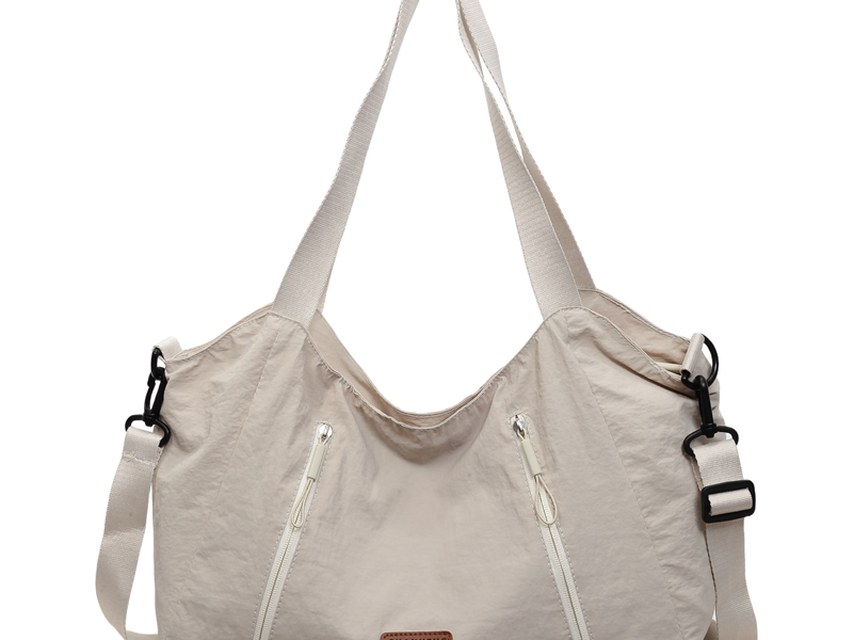 Custom Nylon Hobo Bag – Multi-Zip Shoulder Bag with Adjustable Strap — custom bag manufacturing by Kaishi Bag Factory
