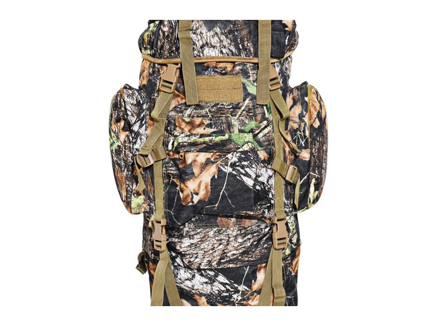 Custom Tactical Backpack 65L – MOLLE Military Rucksack with Detachable Pouch (view 3) — custom tactical backpack by Kaishi Bag Factory