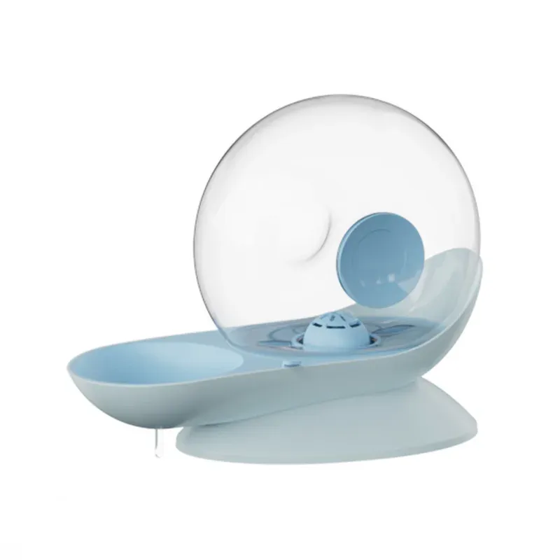 Automatic pet water fountain with bubble feature - blue