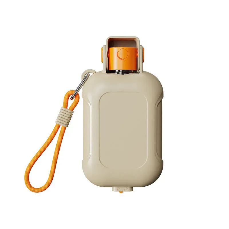 Portable pet water cup with large capacity - beige