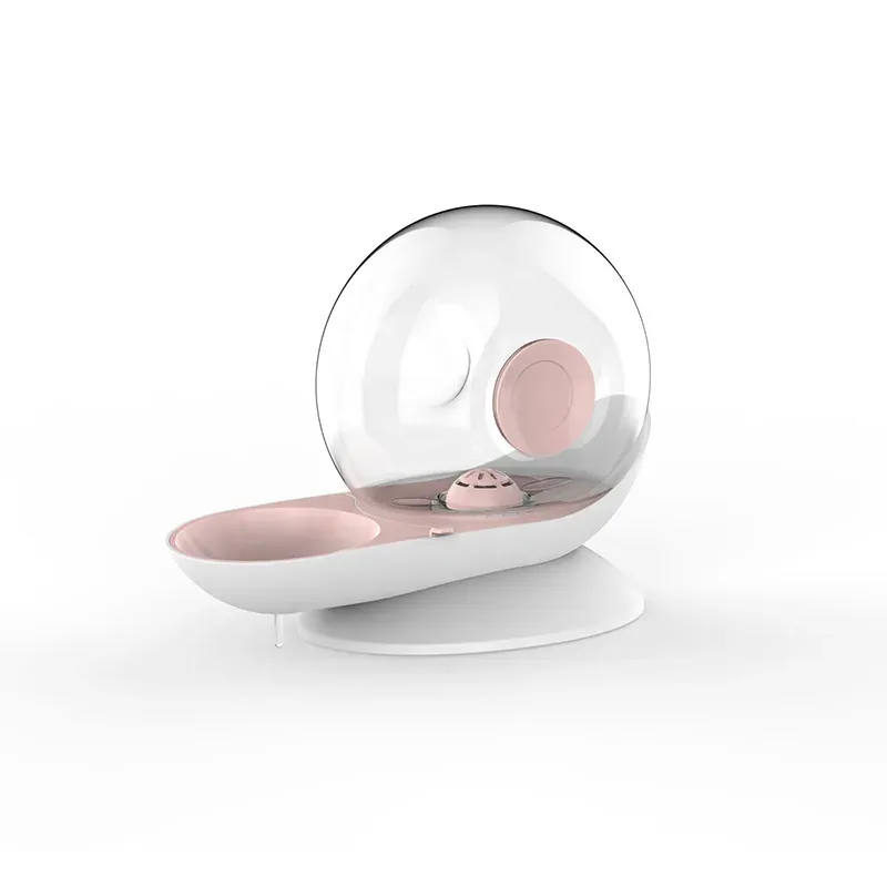 Automatic pet water fountain with bubble feature - pink