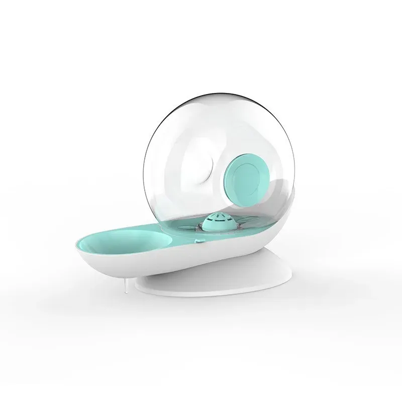 Automatic pet water fountain with bubble feature - mint