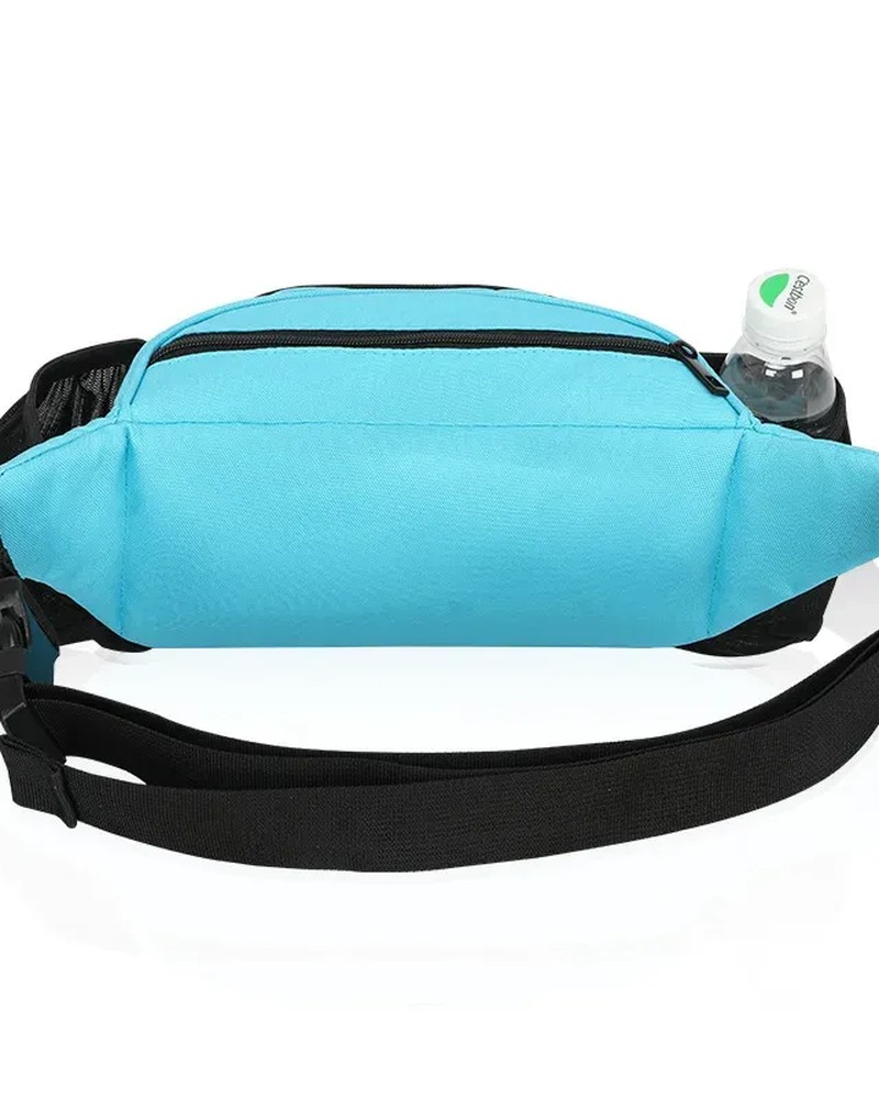 Hands-free dog walking waist bag with foldable bowl