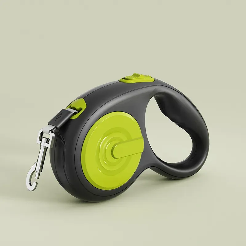 Retractable dog leash for small medium and large dogs - green