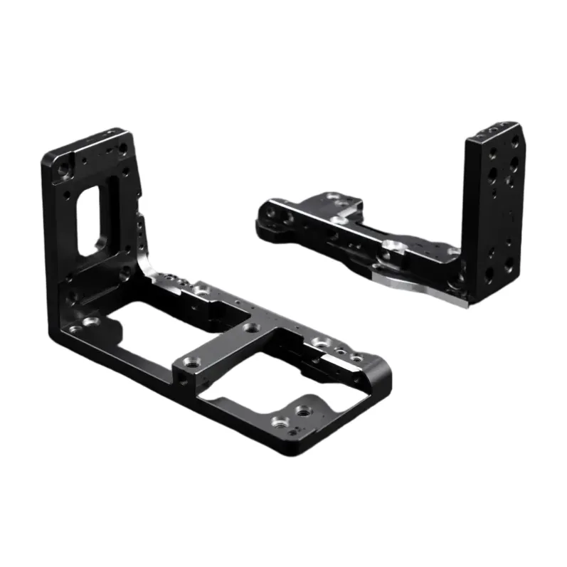CNC machined aluminum GPU accelerator mounting bracket for AI server hardware