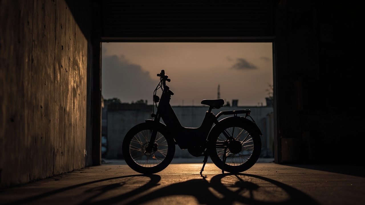 Unbranded electric bicycle in a warehouse loading bay for CE and FCC compliance review