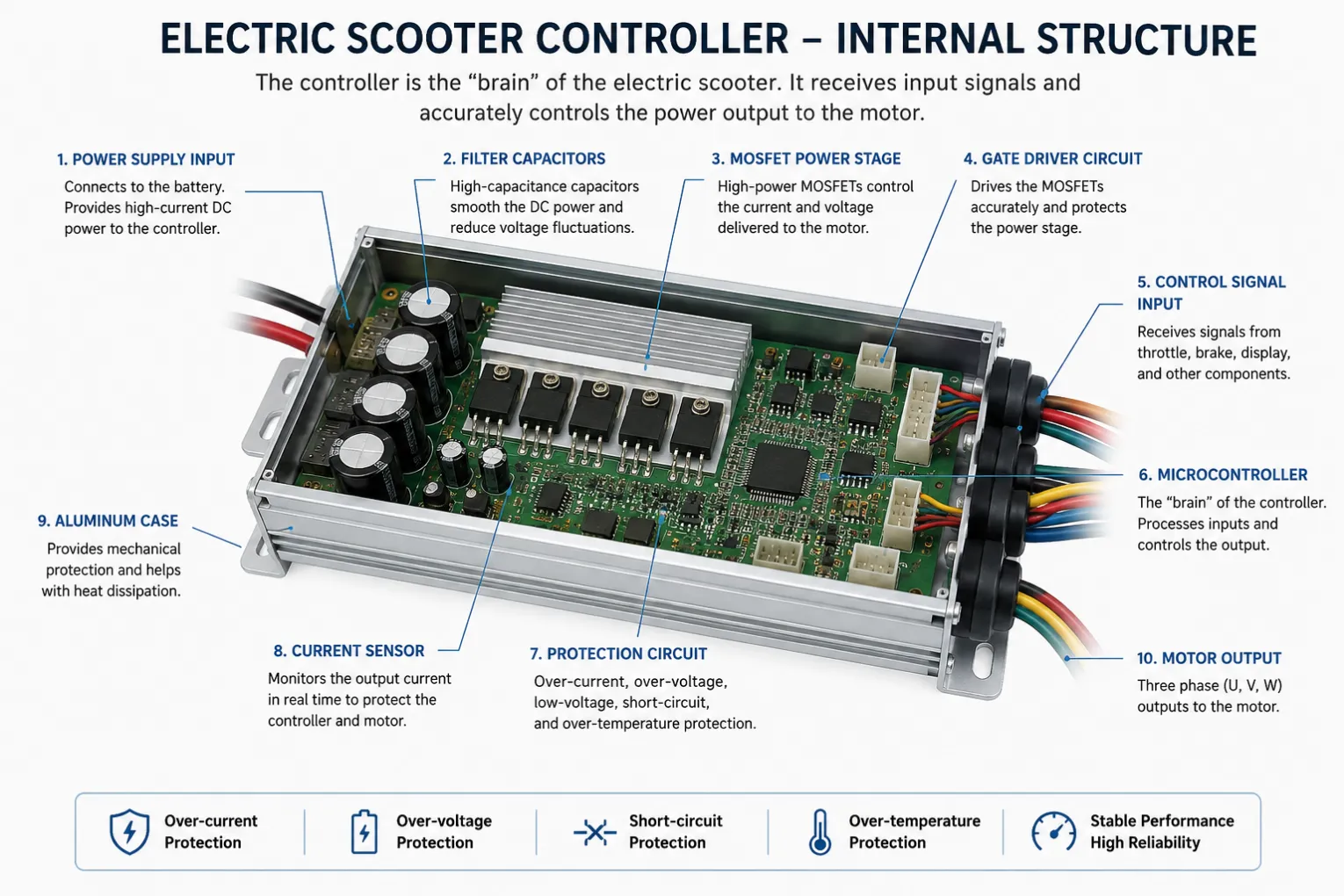electric controller for scooters