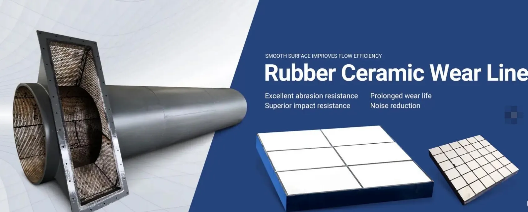 rubber ceramic wear line