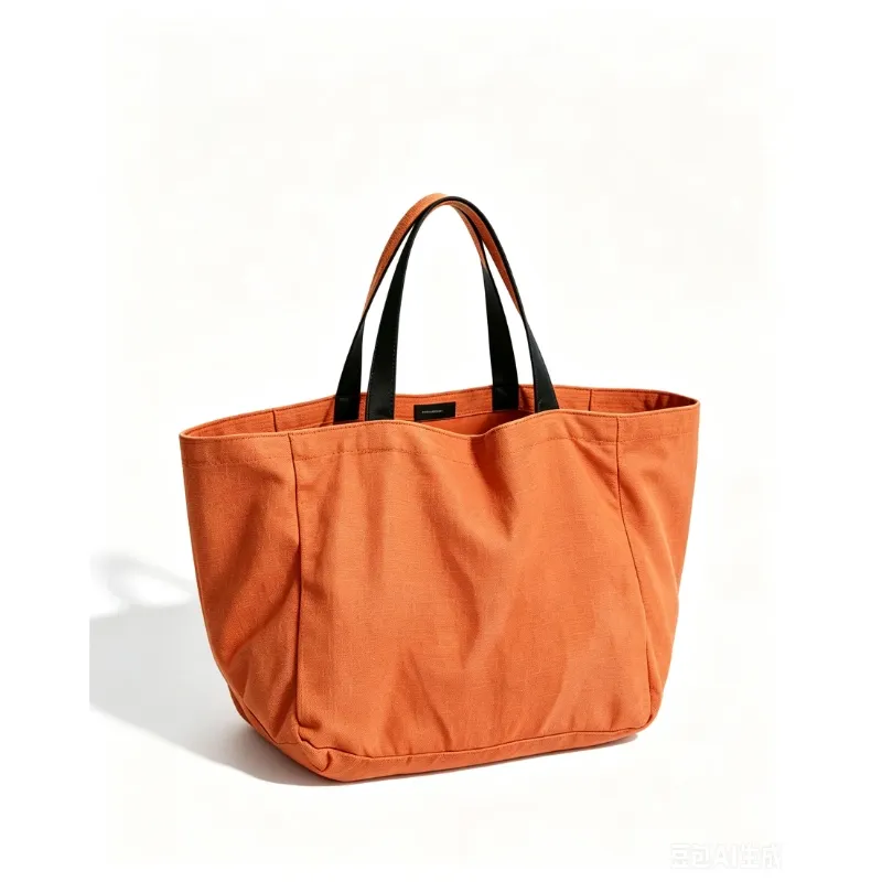 custom-orange-cotton-canvas-beach-bag-wholesale.webp