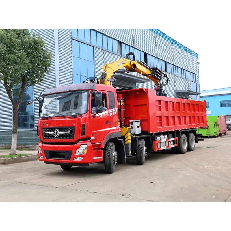 Truck-Mounted Scrap Grab with Magnet on Dongfeng D7V 8x4 — 8 t, 3+2 Grab — photo 2