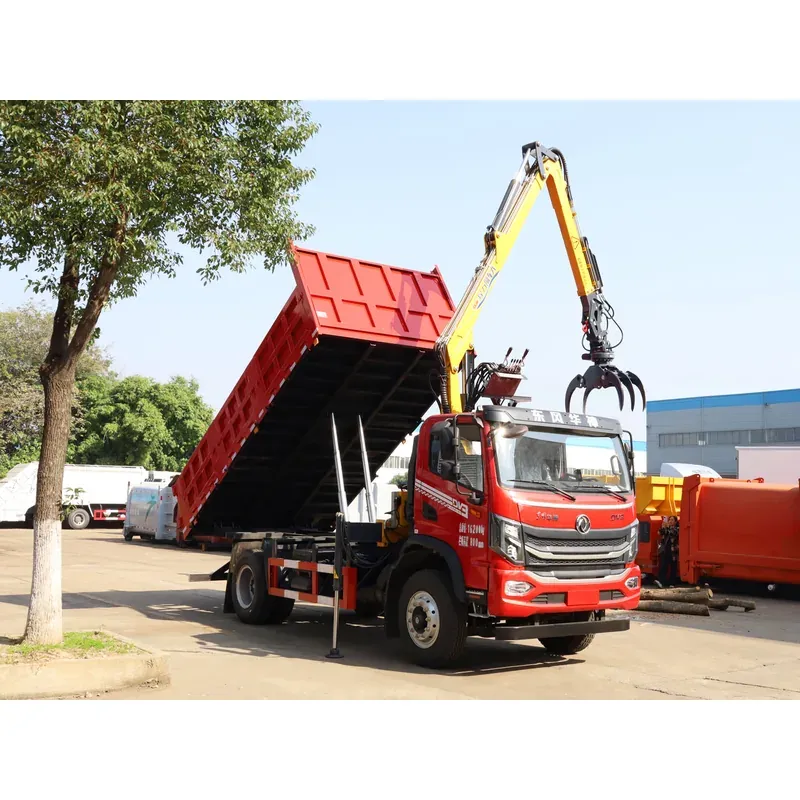 Truck-Mounted Log Grab on Dongfeng Huashen DV3 — 6.8 m Boom, Rigid-Linked — photo 6