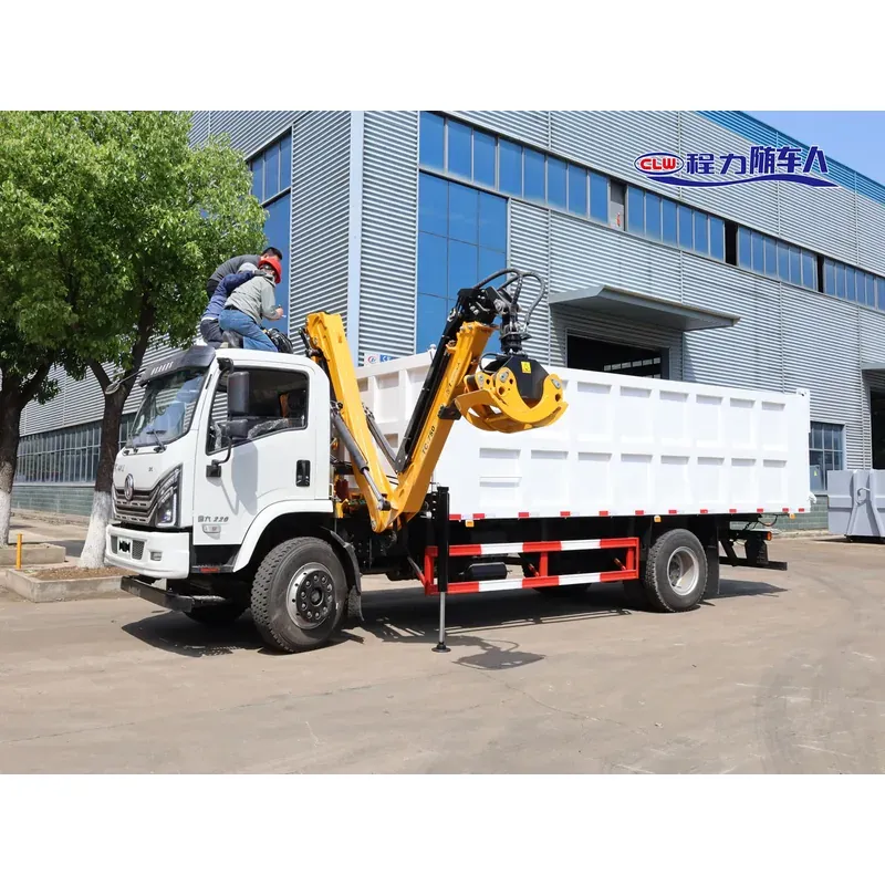 Truck-Mounted Log Grab on Dongfeng D1S — 4 t Folding Boom — photo 6