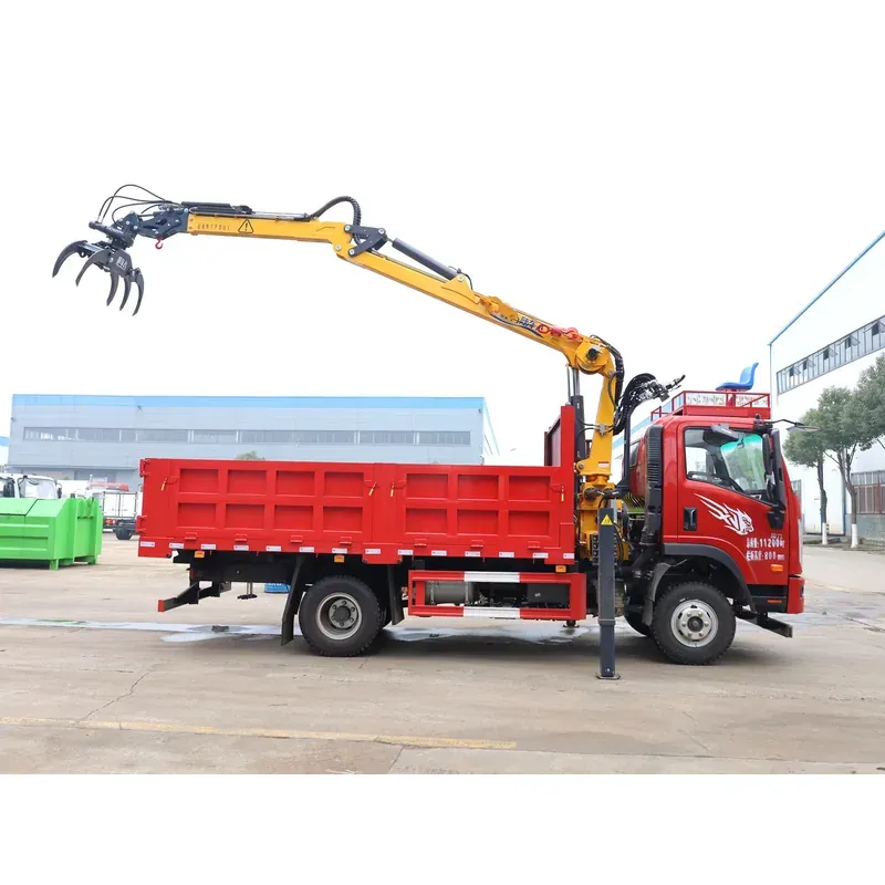 Truck-Mounted Log Grab with Winch on SINOTRUK Wangpai — 7.5 m Boom, 3+2 Grab — photo 7