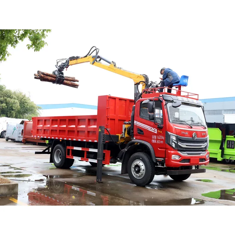 Truck-Mounted Log Grab on Dongfeng Huashen DV3 — 7.5 m Boom, Rigid-Linked — photo 5